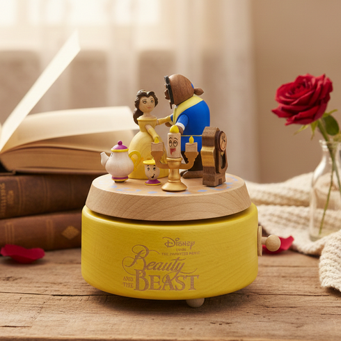 ディズニー木製からくりオルゴール 美女と野獣【CD183S】