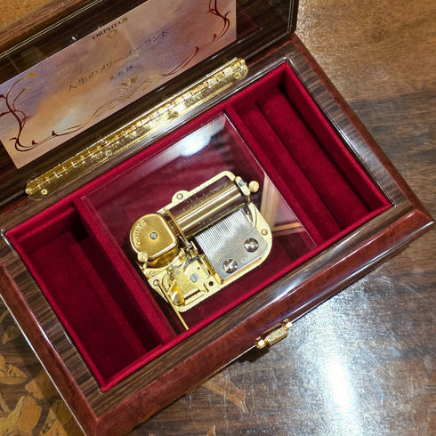 【即納】ORPHEUS 30N イタリア象嵌 小物入れ付き ワインレッド花柄 人生のメリーゴーランド EX199I