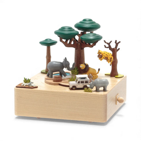 木製からくりオルゴール サファリ Safari【EA154S】