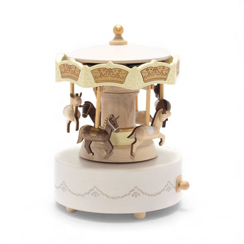 木製からくりオルゴール メリーゴーランド 〜木の温もりが奏でる遊園地〜