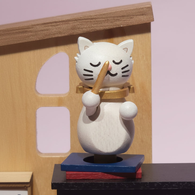 ネコ　木製猫型オルゴール 公式サンリオオンライン : ネコ 木製オルゴール sanrio（サンリオ） その他