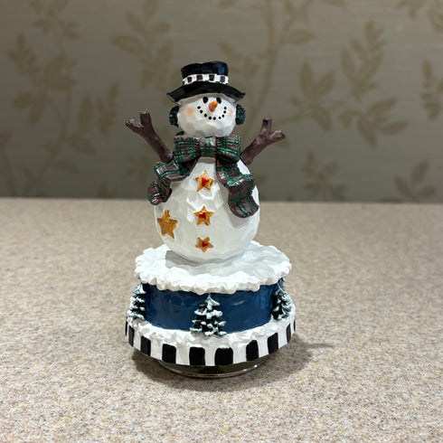 クリスマス回転オルゴール スノーマン 雪だるま snowman xmas chiristmas【YA757S】