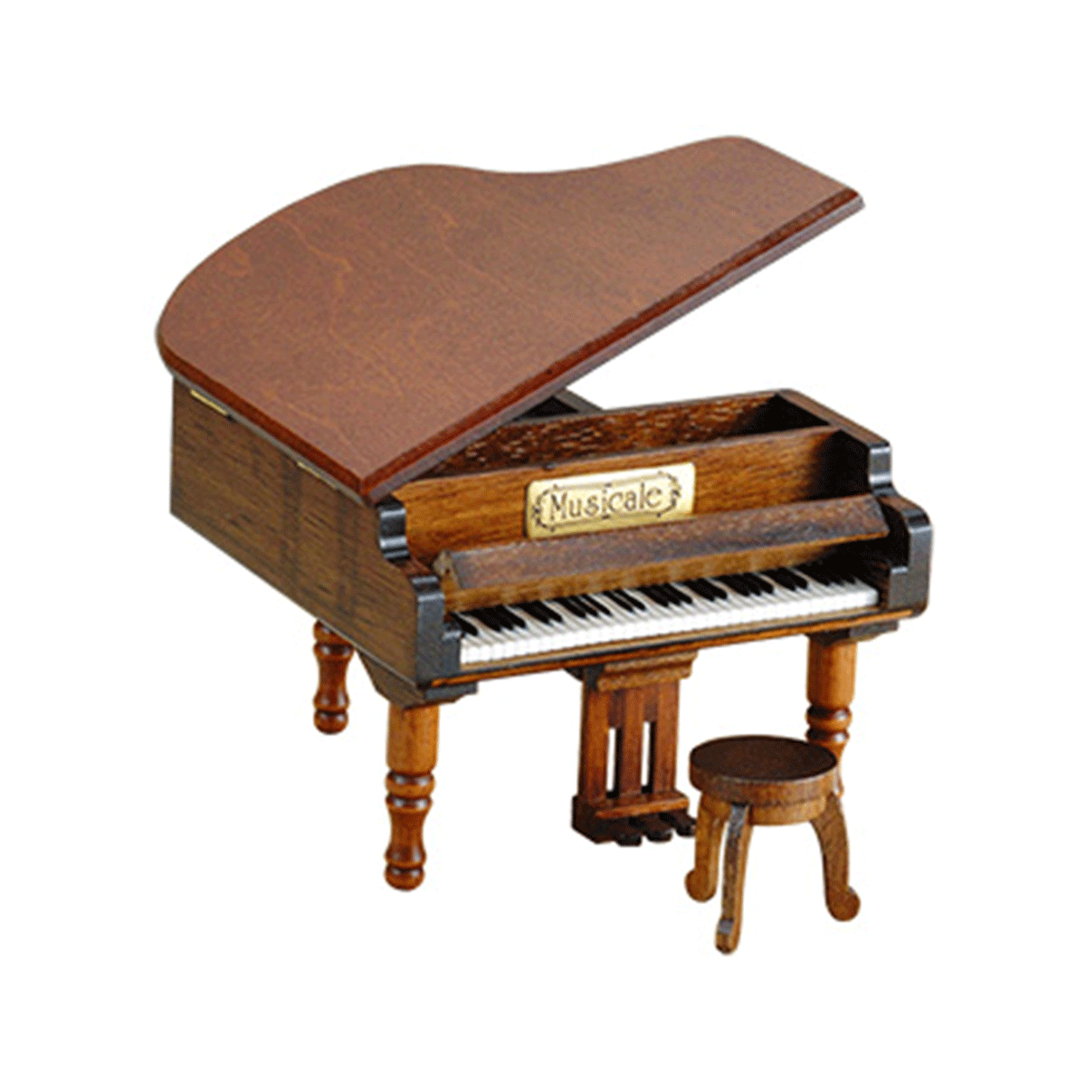 木製ミニアンティークオルゴール グランドピアノ【B526S】 – ニデック