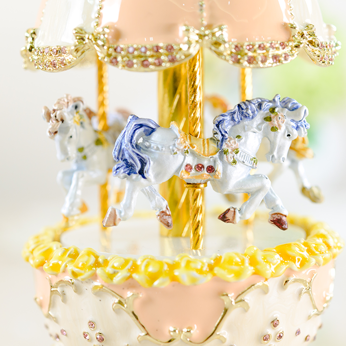 ピューターエッグ型 メリーゴーランド【YA718A】 – ニデックオルゴール