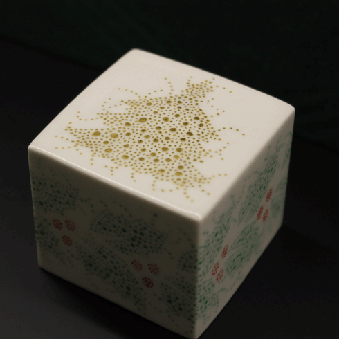 クリスマスオルゴール 18弁 ミニチュアクリスマス ジングルベル 森野彰人 清水焼【YB927G】